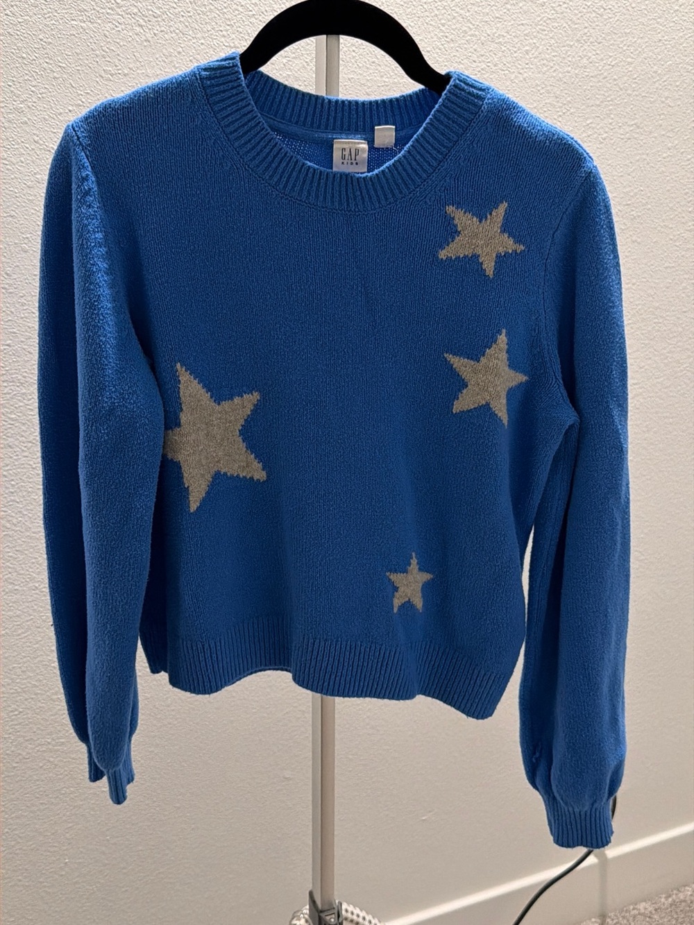 GAP Blue Crewneck Sweater with Cream Star Motif